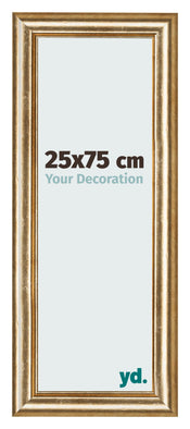 Marco de Fotos 25x75cm Dorado Antiguo MDF Lazio Delantera Tamano | Yourdecoration.es