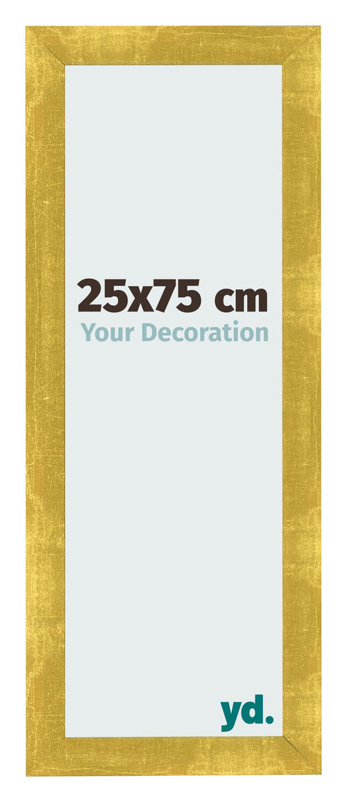 Marco de Fotos 25x75cm Dorado Vintage MDF Pisa Delantera Tamano | Yourdecoration.es