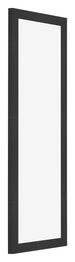 Marco de Fotos 25x75cm Negro Grano De Madera MDF Bologna Delantera Oblicuo | Yourdecoration.es
