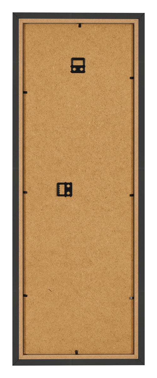 Marco de Fotos 25x75cm Negro Grano De Madera MDF Bologna Trasera | Yourdecoration.es