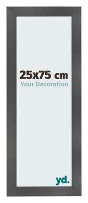 Marco de Fotos 25x75cm Negro Plateado Pulido MDF Pisa Delantera Tamano | Yourdecoration.es