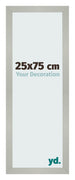 Marco de Fotos 25x75cm Plateado Mate MDF Bologna Delantera Tamano | Yourdecoration.es