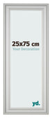Marco de Fotos 25x75cm Plateado Mate MDF Lazio Delantera Tamano | Yourdecoration.es