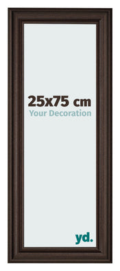 Marco de Fotos 25x75cm Roble Oscuro MDF Lazio Delantera Tamano | Yourdecoration.es