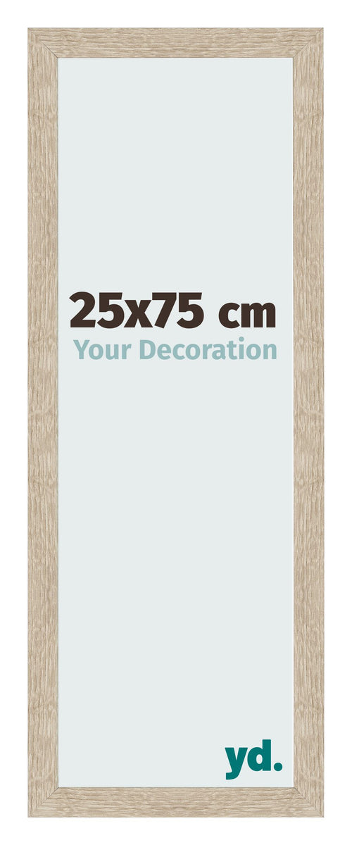 Marco de Fotos 25x75cm Roble Sonoma MDF Bologna Delantera Tamano | Yourdecoration.es