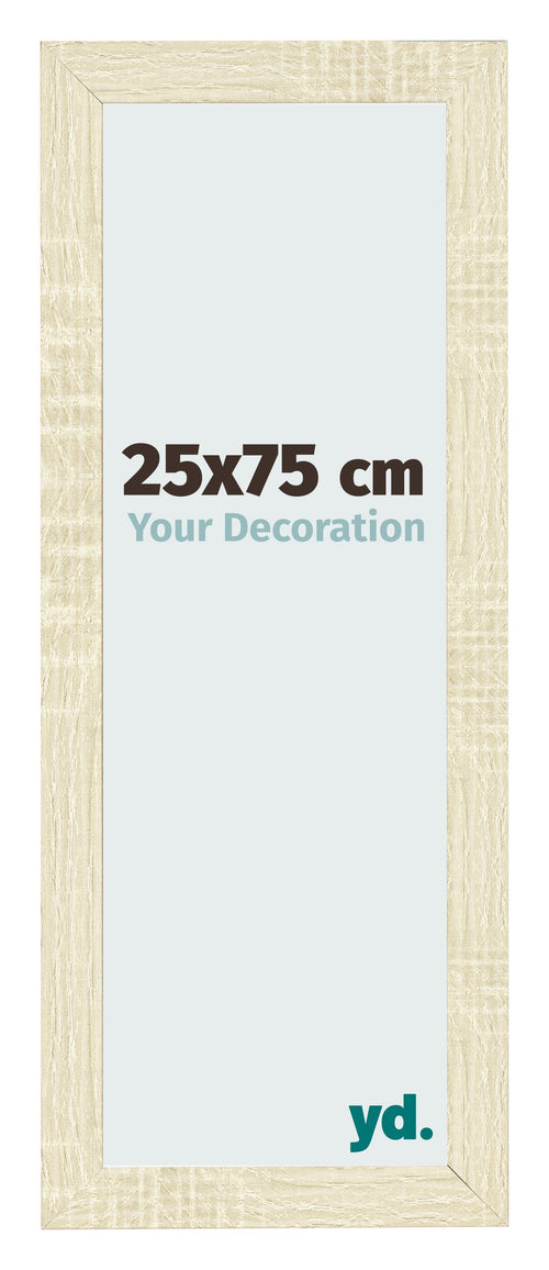 Marco de Fotos 25x75cm Roble Sonoma MDF Pisa Delantera Tamano | Yourdecoration.es