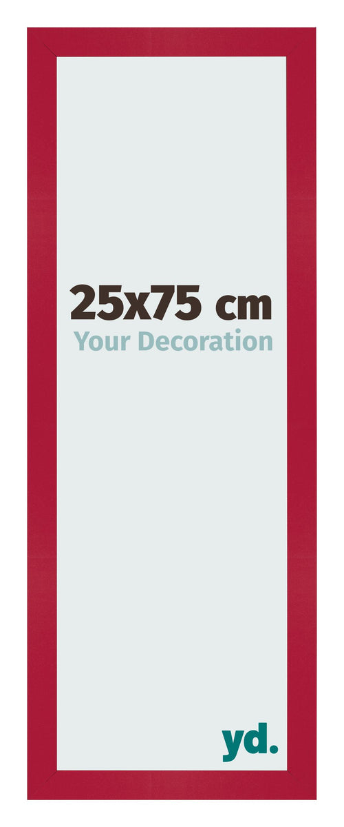 Marco de Fotos 25x75cm Rojo MDF Bologna Delantera Tamano | Yourdecoration.es