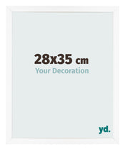 Marco de Fotos 28x35 cm Blanco Mate MDF Bologna Delantera Tamano | Yourdecoration.es