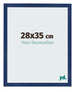 Marco de Fotos 28x35cm Azul Oscuro Barrido MDF Bologna Delantera Tamano | Yourdecoration.es