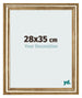 Marco de Fotos 28x35cm Dorado Antiguo MDF Lazio Delantera Tamano | Yourdecoration.es