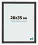 Marco de Fotos 28x35cm Negro Grano De Madera MDF Bologna Delantera Tamano | Yourdecoration.es