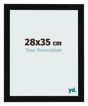 Marco de Fotos 28x35cm Negro Plateado Pulido MDF Pisa Delantera Tamano | Yourdecoration.es