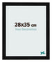 Marco de Fotos 28x35cm Negro Plateado Pulido MDF Pisa Delantera Tamano | Yourdecoration.es