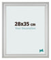 Marco de Fotos 28x35cm Plateado Mate MDF Lazio Delantera Tamano | Yourdecoration.es