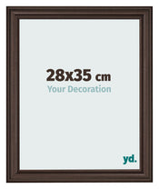 Marco de Fotos 28x35cm Roble Oscuro MDF Lazio Delantera Tamano | Yourdecoration.es