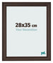 Marco de Fotos 28x35cm Roble Oscuro MDF Lazio Delantera Tamano | Yourdecoration.es