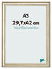 Marco de Fotos 29 7x42cm A3 Brillo Metalico MDF Lazio Delantera Tamano | Yourdecoration.es