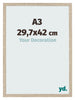 Marco de Fotos 29 7x42cm A3 Roble Sonoma MDF Bologna Delantera Tamano | Yourdecoration.es