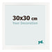 Marco de Fotos 30x30 cm Blanco Brillante MDF Bologna Delantera Tamano | Yourdecoration.es