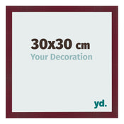 Marco de Fotos 30x30 cm Vino Tinto Barrido MDF Bologna Delantera Tamano | Yourdecoration.es