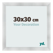 Marco de Fotos 30x30cm Aluminio Cepillado MDF Pisa Delantera Tamano | Yourdecoration.es