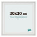 Marco de Fotos 30x30cm Blanco Barrido MDF Lazio Delantera Tamano | Yourdecoration.es