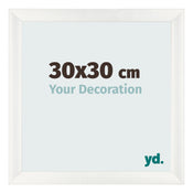 Marco de Fotos 30x30cm Blanco Vintage MDF Pisa Delantera Tamano | Yourdecoration.es