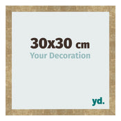 Marco de Fotos 30x30cm Dorado Antiguo MDF Bologna Delantera Tamano | Yourdecoration.es
