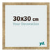 Marco de Fotos 30x30cm Dorado Antiguo MDF Bologna Delantera Tamano | Yourdecoration.es