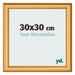 Marco de Fotos 30x30cm Dorado Matte MDF Lazio Delantera Tamano | Yourdecoration.es