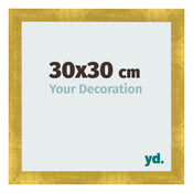Marco de Fotos 30x30cm Dorado Vintage MDF Pisa Delantera Tamano | Yourdecoration.es