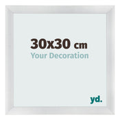 Marco de Fotos 30x30cm Plateado Negro Barrido MDF Pisa Delantera Tamano | Yourdecoration.es