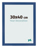 Marco de Fotos 30x40 cm Azul Oscuro MDF Bologna Delantera Tamano | Yourdecoration.es