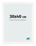 Marco de Fotos 30x40 cm Blanco Brillante MDF Bologna Delantera Tamano | Yourdecoration.es