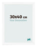 Marco de Fotos 30x40 cm Blanco Mate MDF Bologna Delantera Tamano | Yourdecoration.es