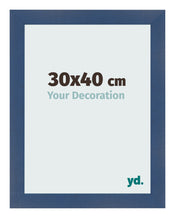 Marco de Fotos 30x40cm Azul Oscuro Barrido MDF Pisa Delantera Tamano | Yourdecoration.es