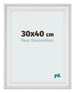 Marco de Fotos 30x40cm Blanco Barrido MDF Lazio Delantera Tamano | Yourdecoration.es