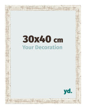 Marco de Fotos 30x40cm Blanco Vintage MDF Bologna Delantera Tamano | Yourdecoration.es