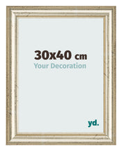 Marco de Fotos 30x40cm Brillo Metalico MDF Lazio Delantera Tamano | Yourdecoration.es
