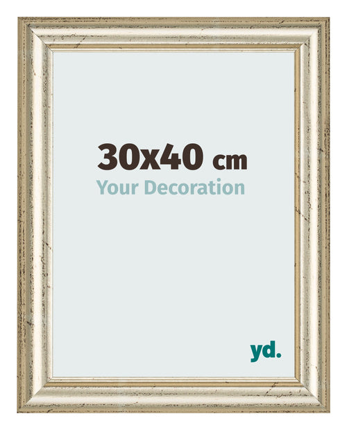 Marco de Fotos 30x40cm Brillo Metalico MDF Lazio Delantera Tamano | Yourdecoration.es