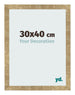 Marco de Fotos 30x40cm Dorado Antiguo MDF Bologna Delantera Tamano | Yourdecoration.es