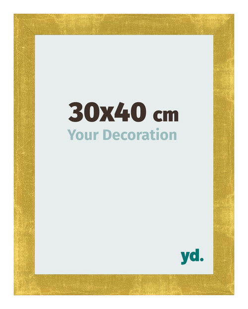 Marco de Fotos 30x40cm Dorado Vintage MDF Pisa Delantera Tamano | Yourdecoration.es