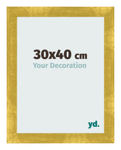 Marco de Fotos 30x40cm Dorado Vintage MDF Pisa Delantera Tamano | Yourdecoration.es