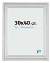 Marco de Fotos 30x40cm Plateado Mate MDF Lazio Delantera Tamano | Yourdecoration.es