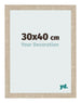Marco de Fotos 30x40cm Roble Sonoma MDF Bologna Delantera Tamano | Yourdecoration.es
