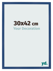 Marco de Fotos 30x42 cm Azul Oscuro MDF Bologna Delantera Tamano | Yourdecoration.es