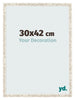Marco de Fotos 30x42cm Blanco Vintage MDF Bologna Delantera Tamano | Yourdecoration.es