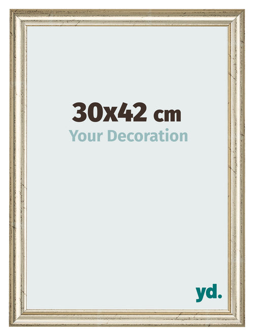 Marco de Fotos 30x42cm Brillo Metalico MDF Lazio Delantera Tamano | Yourdecoration.es