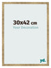 Marco de Fotos 30x42cm Dorado Antiguo MDF Bologna Delantera Tamano | Yourdecoration.es