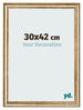 Marco de Fotos 30x42cm Dorado Antiguo MDF Lazio Delantera Tamano | Yourdecoration.es